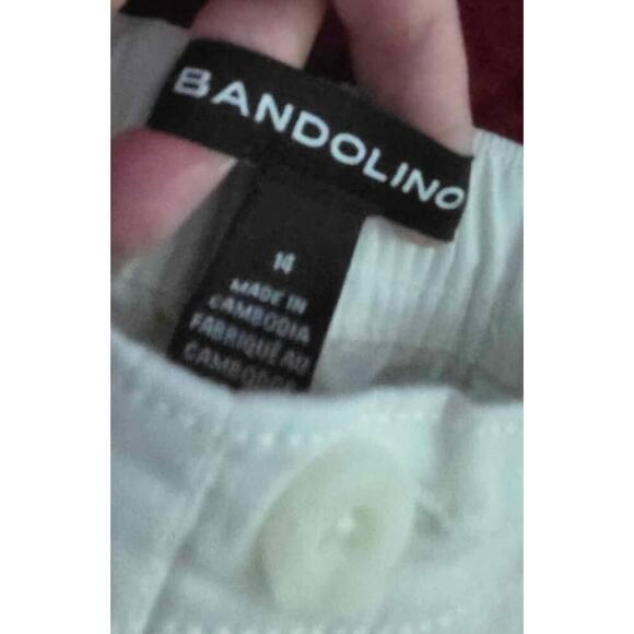 Bandolino White Capri Pants Size 14 Women’s Stretch Casual Summer Cropped Bottom - Picture 4 of 4